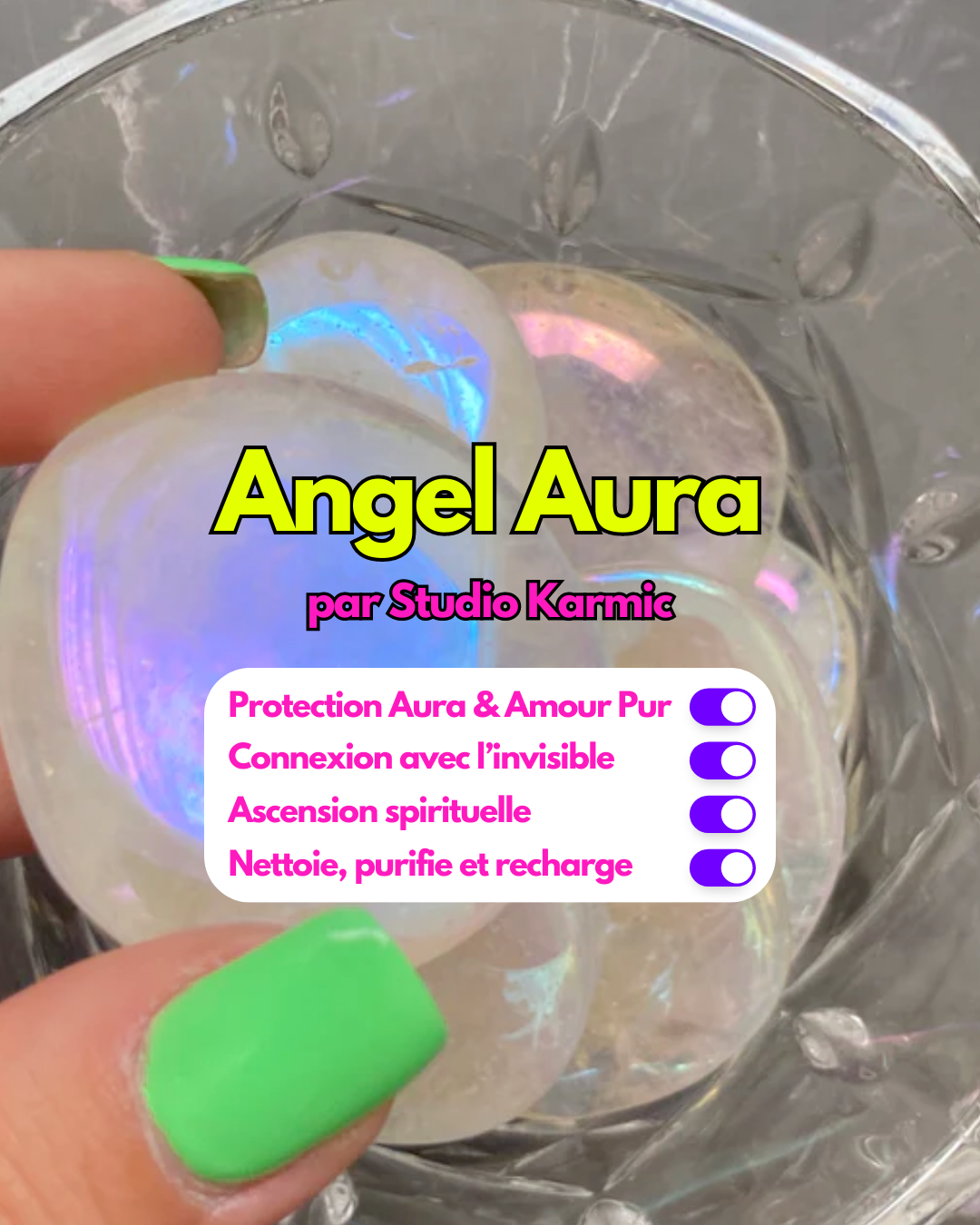 Angel Aura 🤍 - Pierre plate