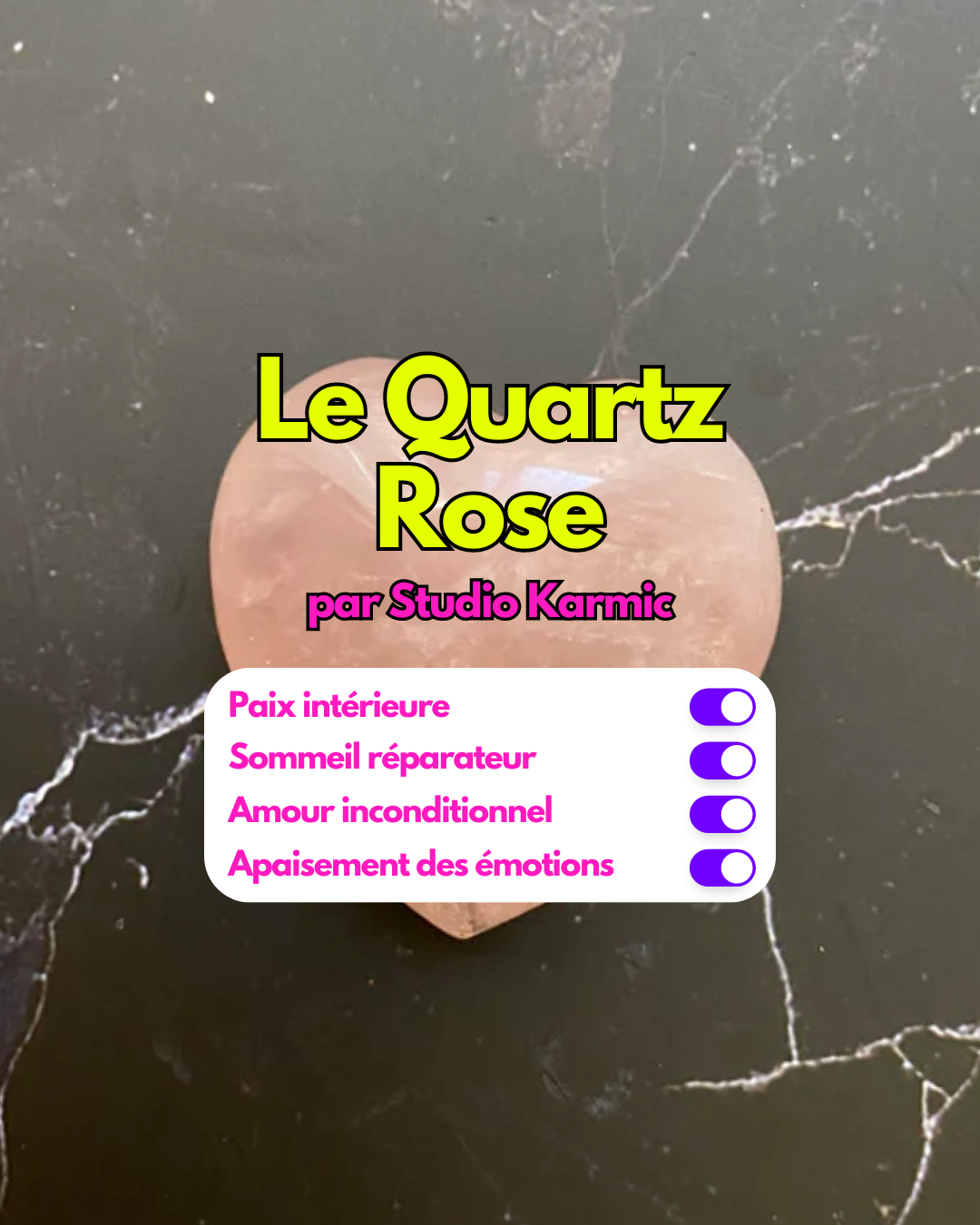 Quartz Rose - Coeur