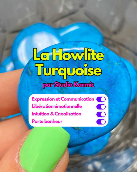 Howlite Turquoise - Pierre plate