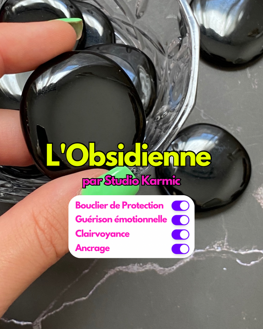 Obsidienne - Pierre plate