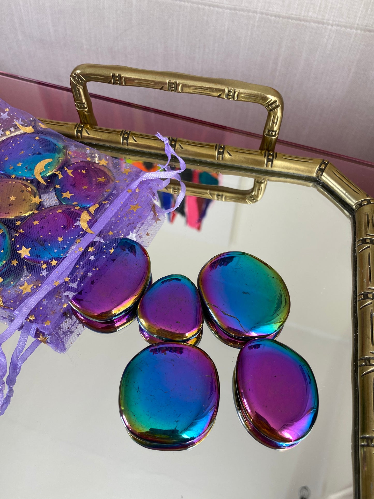 Rainbow Aura 🌈 - Flat Stone