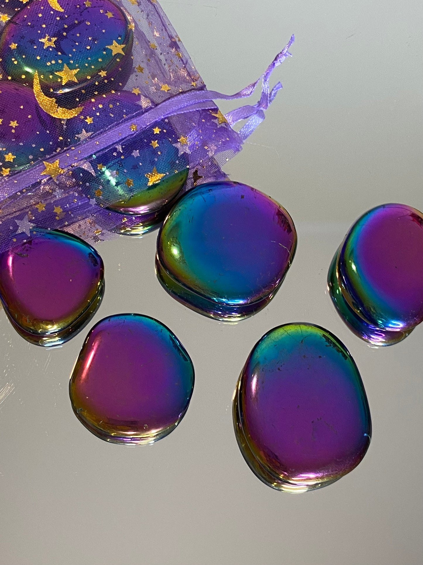 Rainbow Aura 🌈 - Flat Stone