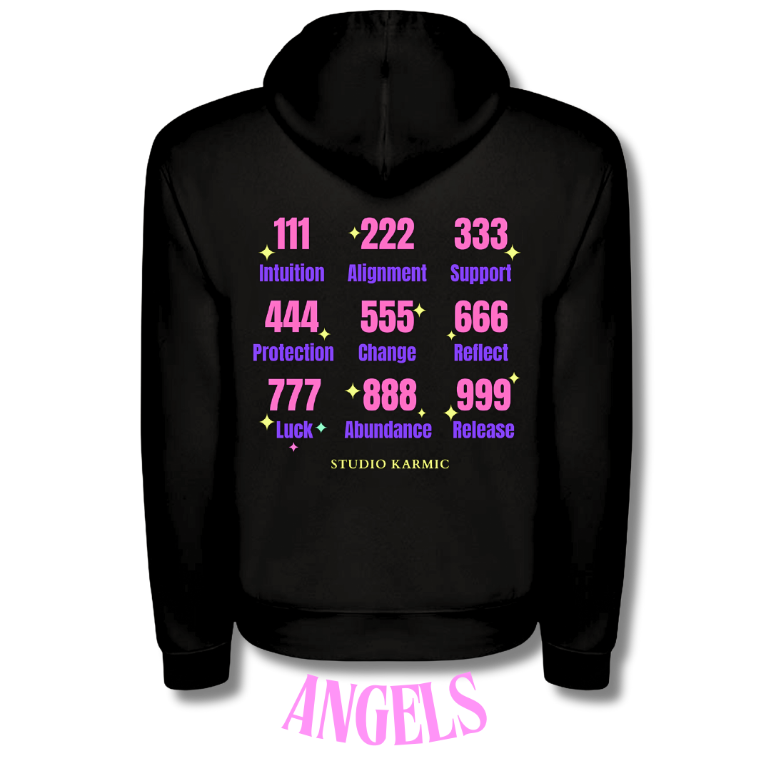 Hoodie Noir | Angel Numbers