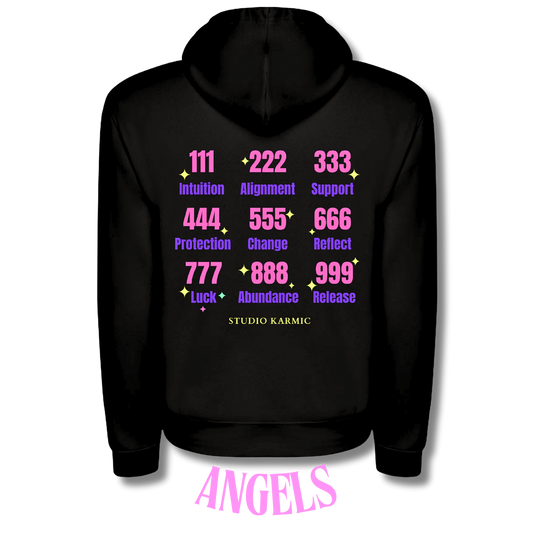 Hoodie Noir | Angel Numbers