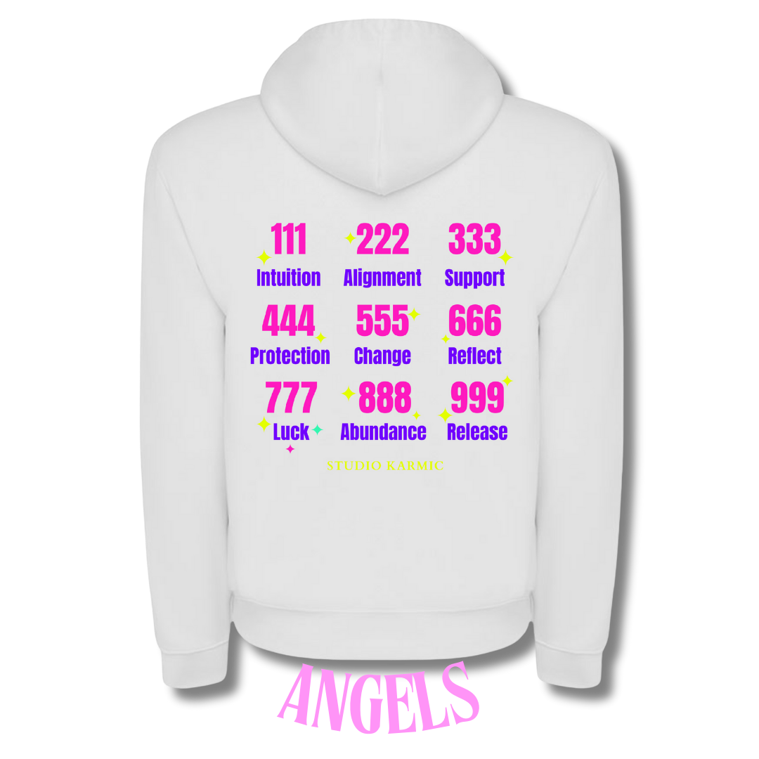 Hoodie Blanc | Angel Numbers