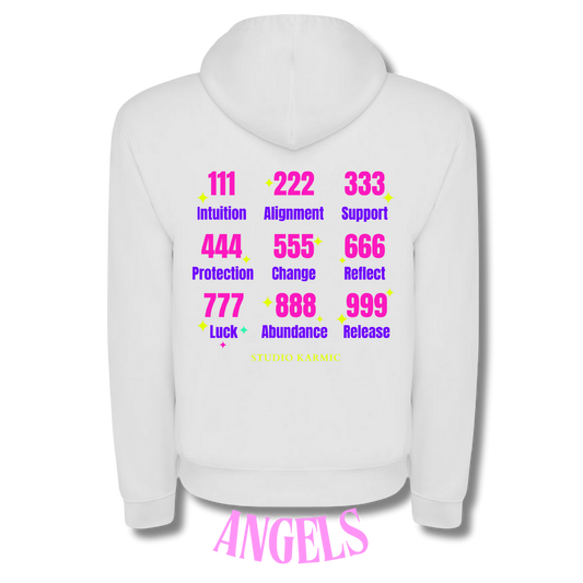 Hoodie Blanc | Angel Numbers