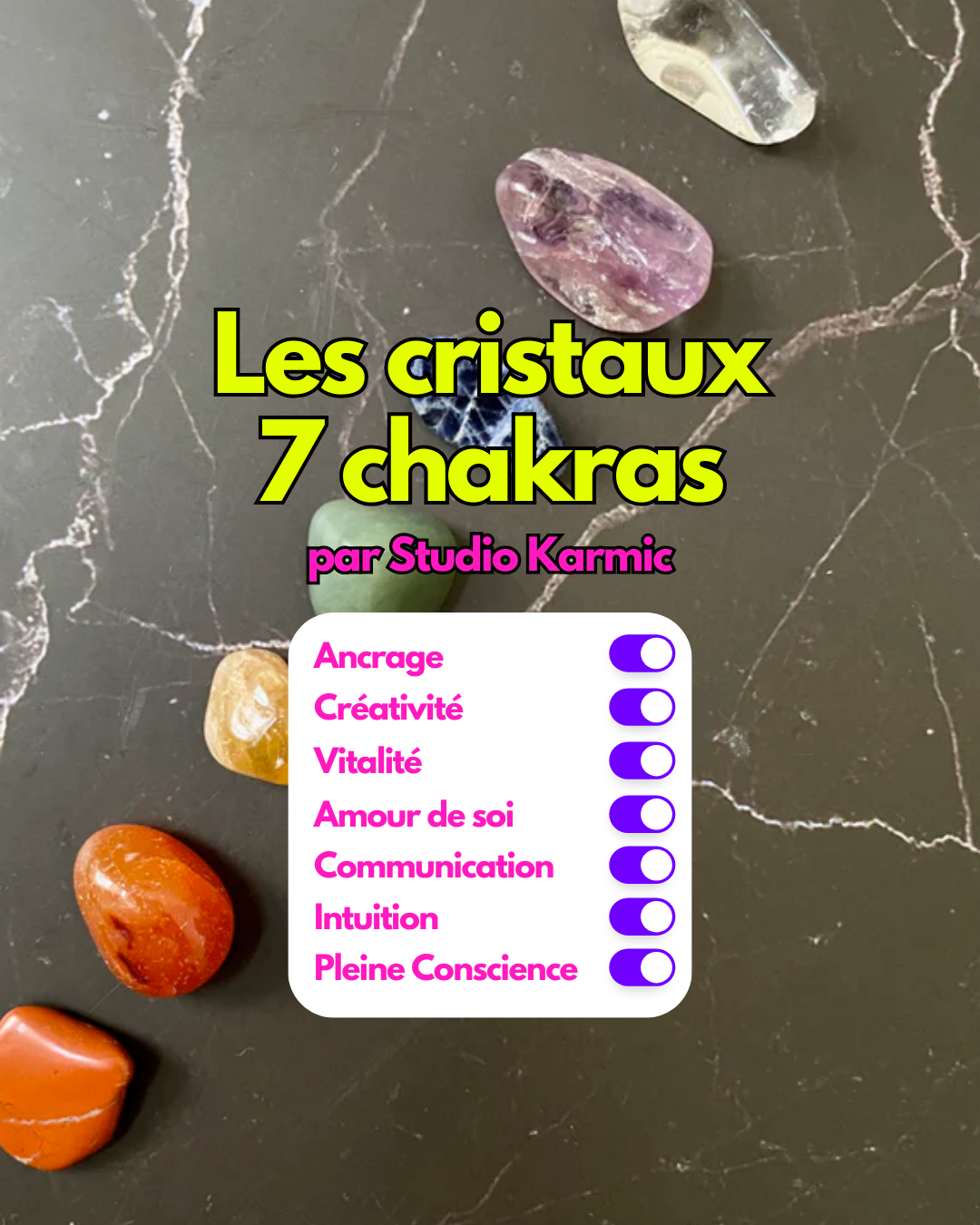 7 Chakras - Set de pierres